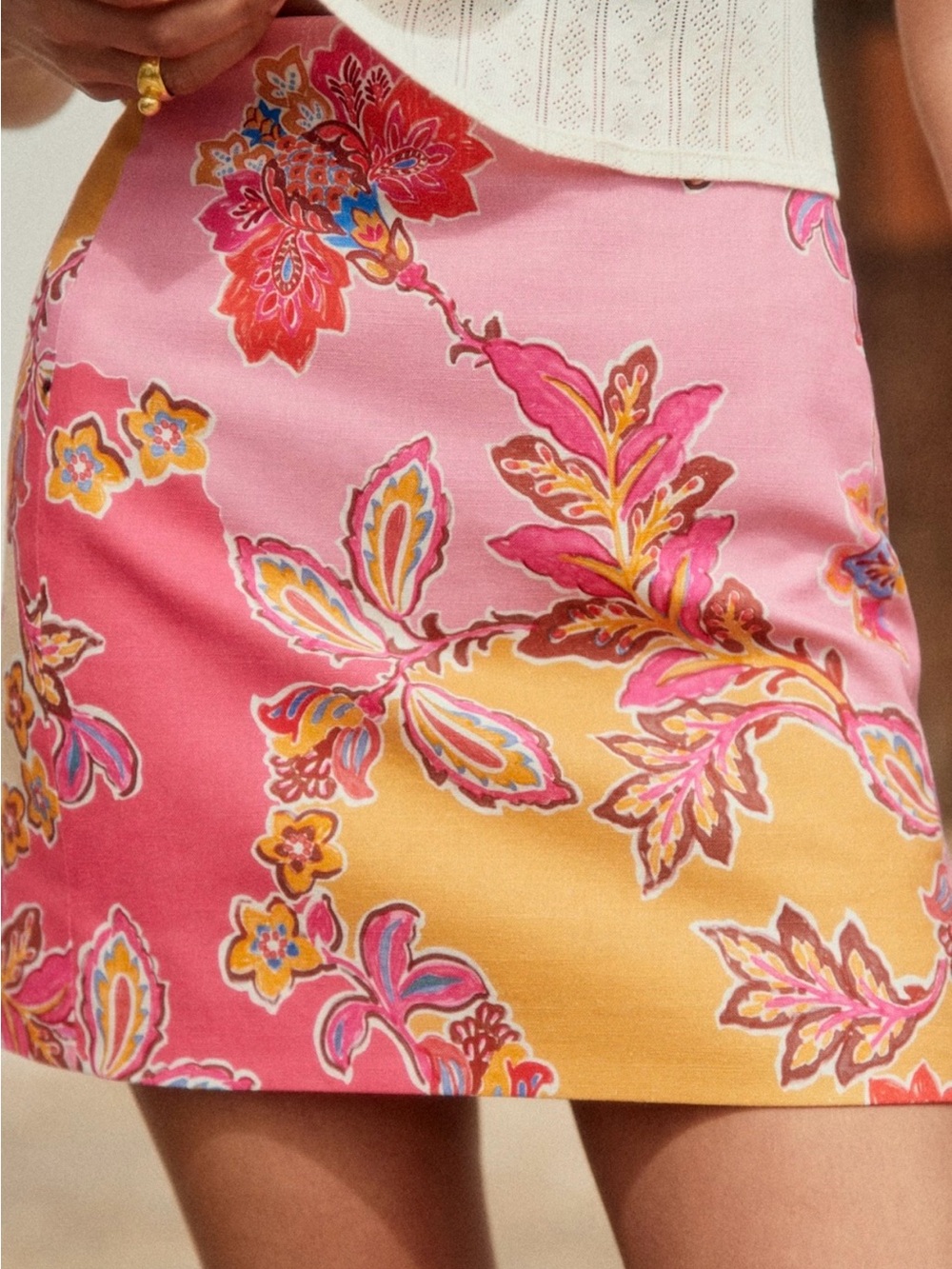 Sezane Malia Skirt Loma Print - Size 8